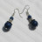 Boucles d'oreilles tibétaines en lapis lazuli