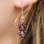 Boucles d'oreilles grenat