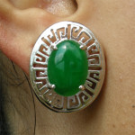 Boucles d'oreilles à clou en jade