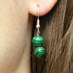 Boucles d'oreilles malachite