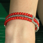 Bracelet tibétain rouge