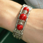 Bracelet tibétain rouge