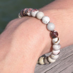 Bracelet en jaspe beige