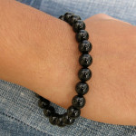 Bracelet en onyx avec perles fines