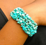 Bracelet baroque en turquoise