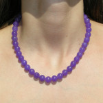 Collier en agate lavande