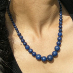 Collier en chute lapis lazuli