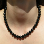 Collier en obsidienne