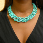 Collier baroque en turquoise